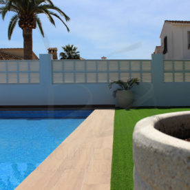 Vivienda Unifamiliar Els Poblets. Detalle piscina